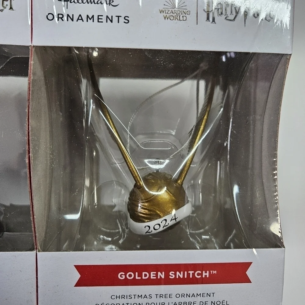 NEW Hallmark Harry Potter and Golden Snitch 2024 Ornaments Set